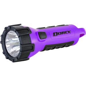 Dorcy 55 Lumen Floating Water Resistant LED Flashlight with Carabineer Clip, Purple (41-2508)