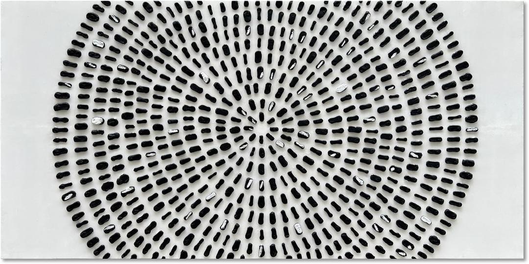 Art 30x60 inch Hand Painted Black and White Abstract Texture Art Oil Painting Large Modern Art Canvas Wall Decoration Painting