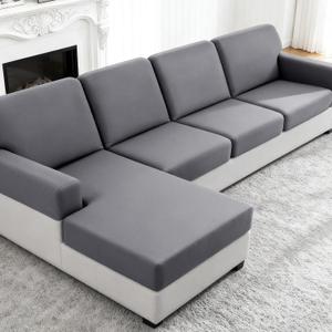 TAOCOCO Couch Cushion Covers Stretch Chair Seat Covers for Armchair Chair, 1 Piece Sofa Seat Covers Soft Washable Furniture Protector(1-Piece for Sofa Seat or Backrest, Light Grey)