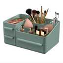 CHANCETSUI Makeup Organizer With Drawer For Vanity: Cosmetics Organizers Storage - Holder For Lipstick Nail Polish Eyeshadow Brush (Green)