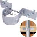 Steel to Wood Fence Bracket (12Pcs) 2-3/ 8 Fence Post Brackets, Fence Post Brackets for Metal Posts to Wood, Galvanized Pipe Grip Tie（No Include Screws）