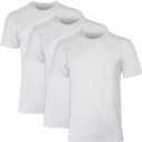 Hanes Men's Moves Breathable Mesh Back T-Shirt, X-Temp Moisture-Wicking Tee, White, 3-Pack, M