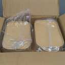 MINCOCO 50 Count Paper Bowls Disposable Meal Prep Containers with LidsIncludes 50 Wooden Forks + 100 Labels Salad Food Containers Freezer & Microwave Safe Leakproof Soup Bowls (19 Ounce, 50-Count)