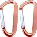 Cute Carabiner Clip, 3" Aluminum Alloy Caribeener D Ring, Spring Snap Hook for Keychain Clip
