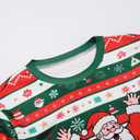 GRAJTCIN Ugly Couples Christmas Sweater Adult Funny 3D Print Cat Elk Dog Christmas Party Cosplay (Medium, Red and Green-santa Claus)