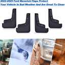 Ford Maverick 2022-2025 Mud Flaps, 4PCS No-Drill Splash Guards, Front & Rear MudFlaps Set, Exterior Accessories (Fits All Trims Except 2025 Lobo Edition)