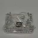 Clear Purses For Women, Small Clear Purse Clear Crossbody Bag Stadium Approved (Silver Diamond)