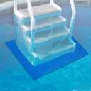 Swimming Pool Ladder Step Mat - 36 * 36in Large Non-Slip Texture Pad for In-ground or Above Ground Pools, Vinyl Stairs Stability Cushion Protector