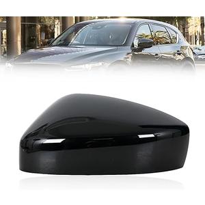Door Side Rearview Mirror Cap Cover For Mazda CX-5 CX5 2017-2021 Lid House Case Shell Black Left