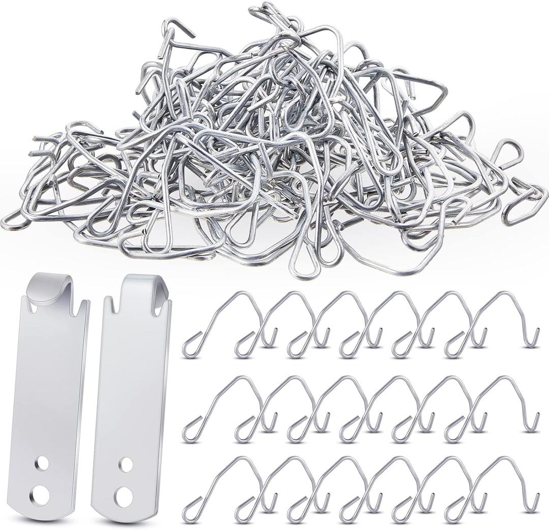 102 Pieces T Post Wire Clips Fence Wire Twister for T Post Clips Galvanized Steel Fence Wire Tensioning Tool for Fixing Fence Wire Clip Garden Farm Highway Sport Fences
