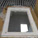 Large Vintage Mirrors for Wall 24 x 36 inches, Hanging Rustic Distressed White Mirror for Bedroom, Decorative Bathroom Vanity Mirror, Wood Framed Rectangular Wall Mounted Mirrors Decor