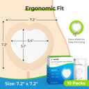 AUVON Sacral Silicone Foam Dressing with Clear Border for Easy Wound Monitoring, Waterproof & Breathable Foam Wound Dressing 7.2"x7.2", Absorbent Bed Sore Bandages, Box of 10 Sacral Pads