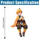 6Pcs Demon Anime Figures Set, Slayer Characters for Anime Fans (Rice Ball)