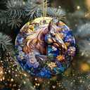 3 x Horse Ornament 2025  White Elephant Gift Ornament for Horse Lovers, Artistic Equestrian Christmas Decoration, Unique Horse Lover Gift for Tree, Home, or Stable Decor