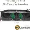 470 Gallon PVC Canvas Aquarium Fish Pond, Above Ground Aquarium Pool with Transparent Clear Viewing Panel, Indoor Outdoor Portable Pond for Koi Goldfish Backyard Garden Decoration