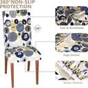 Stretch Dining Chair Covers Set of 2,Floral Print Chair Covers,Soft Removable Washable,Pet Friendly Furniture Protector,Universal Chair Slipcovers for Home, Kitchen,Ceremony Dining Room Seat