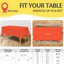 2 x Plastic Orange Tablecloths 3 Pack Disposable Table Covers 54 x 108 Inches Pitch Onyx Table Cloths for Parties Birthdays Weddings Anniversary BBQ Picnic, Fits 6 to 8 Foot Rectangle Tables