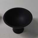Black Pedestal Bowl, 8 Inch Wide Black Footed Bowl as Fruit, Key, Decorative, Candy Bowl or Centerpiece