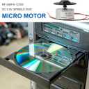 uxcell Metal RF-300FA-12350 DC 5.9V Spindle DVD Micro Motor, 2.4 x 1.2cm for DVD CD Player, 1 Pcs Silver Black