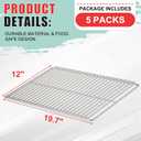 Grill Grates Replacement for Pit Boss 4-Series/Pro Series 4 Vertical Pellet Smoker, Smoking Racks for Pit Boss Smoker PBV4PS1, PBV4PS2, Onyx Edition PBV4NX, Stainless Steel Cooking Grate, 5 Packs, Size: 19.7" x 12"