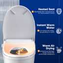 Bidet Toilet Seat Attachment for Olive Smart Toilet with Warm Water & Dryer, Feminine & Child Wash, Self-Clean Stainless Steel Nozzle, Adjustable Water Pressure, Slow Close Lid