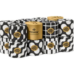 Who Gives A Crap 100% Bamboo Toilet Paper, 16 Rolls, 3 Ply, 330 Sheets, Long, Strong & Soft Toilet Tissue, Sustainable, Biodegradable, Renewable, Tree Free Bathroom Tissue Made with Bamboo Fibers