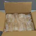 XUWAIDSGN 16 Pcs 7oz Plastic Vintage Wine Glasses Drinking Glasses Unbreakable Wedding Glassware Crystal Water Goblets Reusable Drinkware Vintage Champagne Flutes (16, Amber)