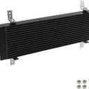 Universal Dual Pass Bar & Plate Oil Cooler Large and Screws Black