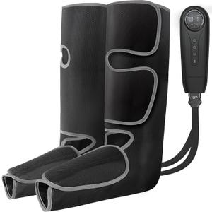 Medcursor Air Compression Leg Massager, Calf and Foot Massager for Circulation and Swelling Relief, Adjustable Massage Boots for Home Office Use - 3 Modes, 3 Intensities, 2 Timers, No Heat