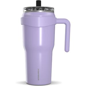 Hydrapeak Roadster 40oz Stainless Steel Tumbler Double Wall Vacuum Insulated Water Bottle With Handle And 2 in 1 Straw Lid (Orchid)