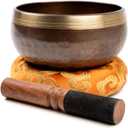 Tibetan Singing Bowl Set Brass - Master Healing Grade - Authentic Handcrafted Sound Bowl by Himalayan Bazaar