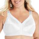 Playtex Women's Wireless Bra, Full Coverage, Smoothing, 4693, Single (White, XXL)