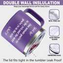 WECACYD 70th Birthday Gifts for Women - Funny 70 Year Old Birthday Gift Ideas - Unique Turning 70 Happy Birthday Gifts for Female Friends, Mom, Grandma, Her, Sister, Wife- 14oz Christmas Mug Purple