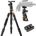 Aluminum Rifle Tripod Shooting Stick Gun Rest Stand Compatible with 20mm Picatinny Waver Rail for Hunting & Shooting, 21-63 Inches