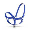 HADZAM Adjustable Nylon Cow Halter, One Size fits All, Easy Adjustable Straps Eliminates the Need of Ill-Fitting Calf Halter or Needing Multiple Sizes (Blue)
