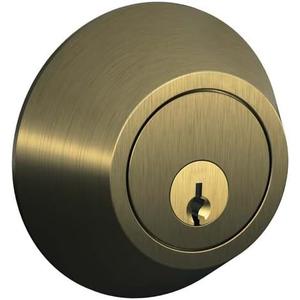 SCHLAGE Dexter by Schlage JD60V609 Single-Cylinder Deadbolt, Antique Brass