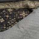 Boho Dining Room Rugs for Under Table - Washable Black Area Rug for Living Room, Low Pile Non-Slip Rugs for Bedroom, Office - Charming Geometric Decor & Stain Resistance - 6x8 Black/Multi