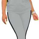 Nimsruc Biker Short Sets Women 2 Piece Outfits Summer Short Sleeve Jogger Tracksuit, Large