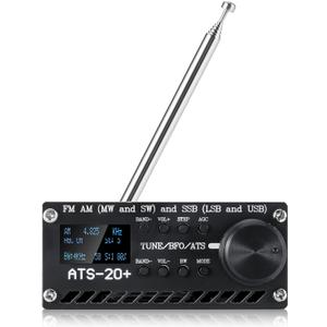 Si4732 ATS-20+ Portable Shortwave Radio Receiver, GOOZEEZOO FM AM (MW SW) LW SSB (LSB USB) Full Band Radio Receiver, Big Speaker & Best Reception