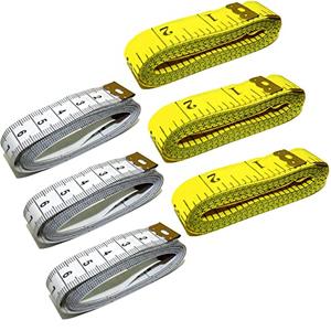 IFAMIO 6 Count 2 Sizes Double Sided Soft Tape Measure 120 Inch/300cm & 79 Inch/200cm Flexible Body Scale Measuring Pocket Tailor Ruler for Sewing Cloth Dressmaker