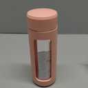 Glass Water Bottle with Sleeve  BPA-Free, 16oz Leakproof Refillable Bottle, Clear & Insulated, Eco-Friendly & Aesthetic Design for Gym, Travel, Office (Blush Pink)