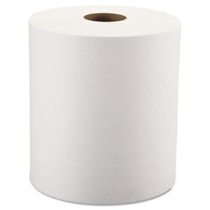 Windsoft Commercial Paper Towels, Hardwound Roll Hand Towels, 6-Pack, 8" x 800ft per Roll, White, Hardwound Towel Dispensers Refill
