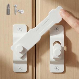 4.5" White Flip Latch, Heavy-Duty SUS304 Stainless Steel Gate Lock with White Screws & Free Driver Bit for Fence, Barn, Sliding & French Doors