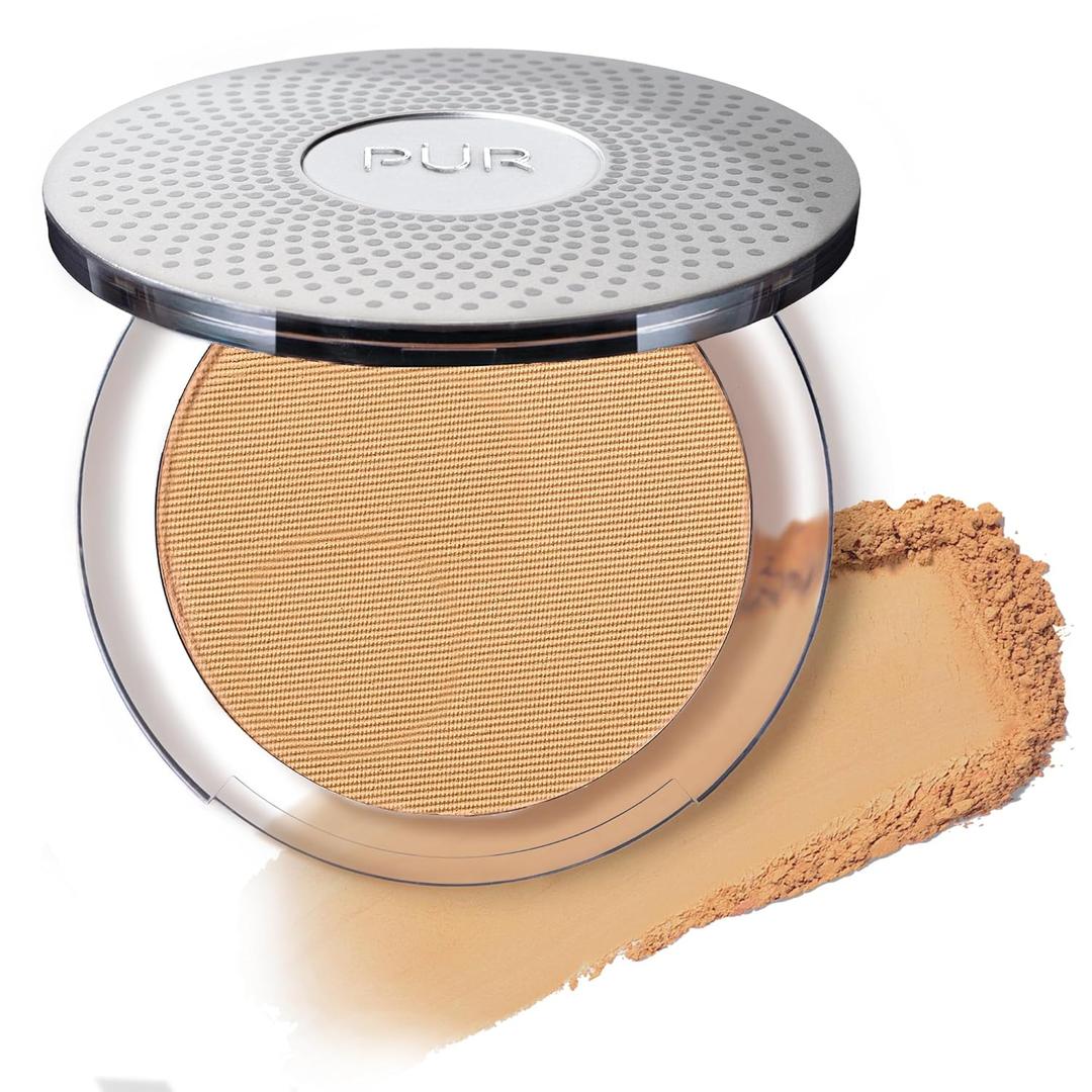PR MINERALS 4-in-1 Pressed Mineral Makeup Powder Foundation with SPF 15 - Concealer & Finishing Compact Pressed Powder for Face - Buildable Medium to Full Coverage Foundation Powder (Beige/MG5 - golden medium skin with golden undertones)