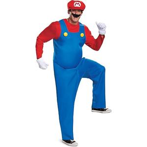 Disguise mens Mario Costume, Official Nintendo Super Mario Bros Adult Costume With Hat and Mustache
Size L