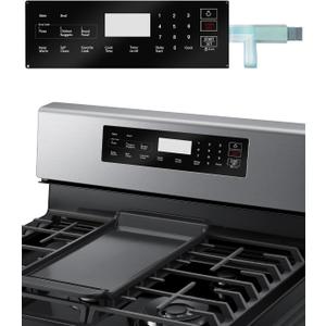 DG34-00025C Range Membrane Switch Touchpad Overlay Compatible with Samsung Stove Oven NX58R4311SS NX58R4311SG Replace 4963022 AP6885265 PS12721647 EAP12721647