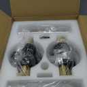 Battery Operated Wall Sconces, Wall Sconce Set of 2, 3000K-6500K Black Rechargeable Wall Lamp with Remote, Indoor Non-Hardwired Wall Lamps, Modern Vanity Light for Bedroom, Living Room, Aisle