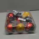 Soulchen 9 Pcs 3 Inch Christmas Ball Ornaments Mouse Plastic Ball Tree Ornaments Hanging Cartoon Mouse Christmas Tree for Xmas Trees Holiday Party Decor