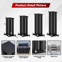 A Pair of Speaker Stands, Heavy Duty Speaker Stand Holds Bookshelf/Satellite/Large Speaker, Vibration-Absorbing MDF Design, 1.961.96in Metal Column Support,Holds 88lbs Speaker (Black, 11.8in)