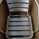Flash Furniture Heavy Duty Commercial Aluminum Indoor-Outdoor Restaurant Stack Chair with Triple Slat Back